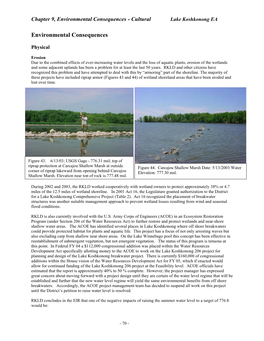 Chapter 9, Environmental Consequences - Cultural Lake Koshkonong EA