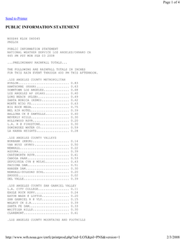 NWS Public Information Statement