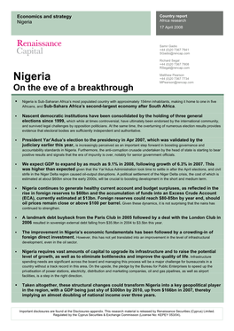 Nigeria Africa Research