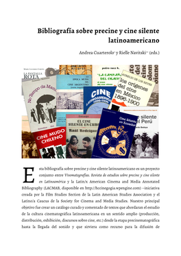 Bibliografía Sobre Precine Y Cine Silente Latinoamericano