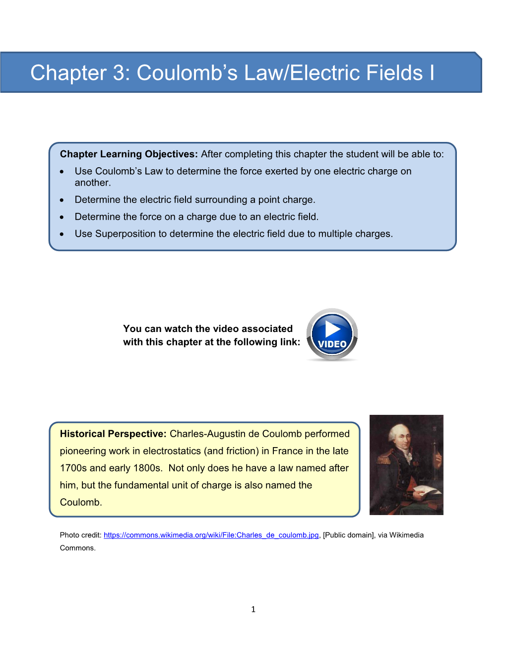 Coulomb's Law/Electric Fields I