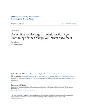 Technology of the Occupy Wall Street Movement Jed D