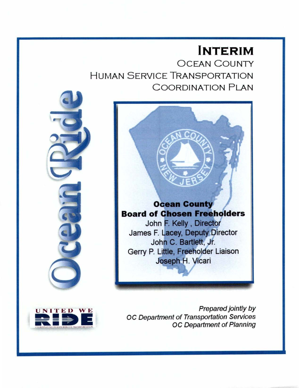 Interim Ocean County Human Service Transportation Coordination Plan