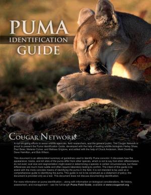 Puma Field Guide, Available At