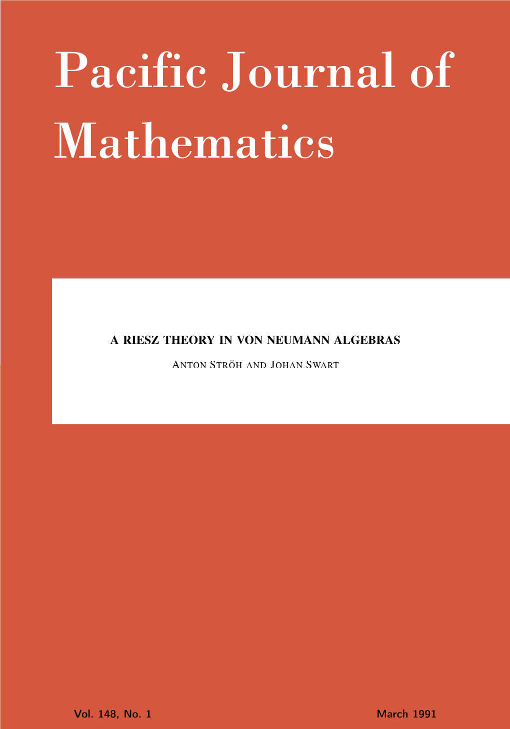 A Riesz Theory in Von Neumann Algebras