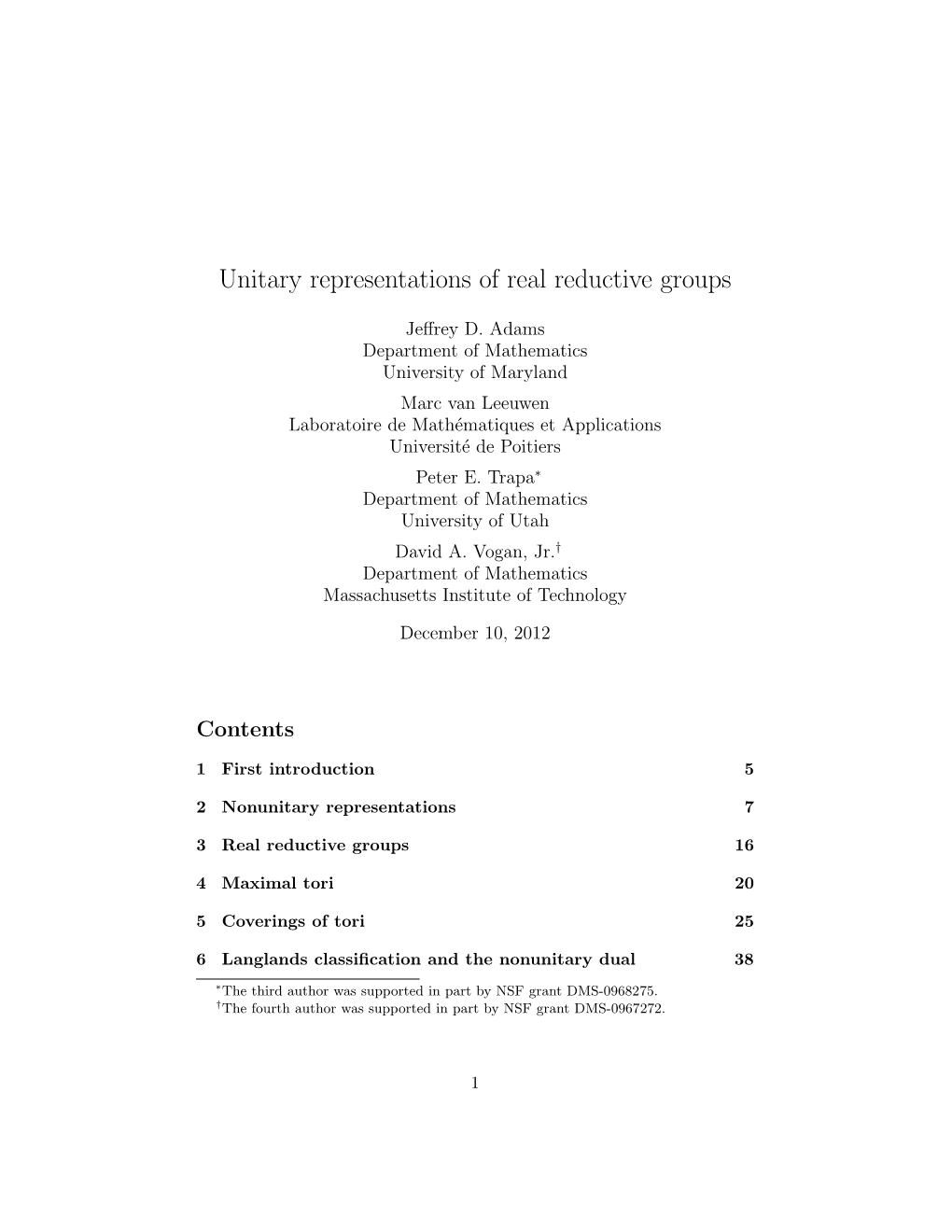 Unitary Representations of Real Reductive Groups