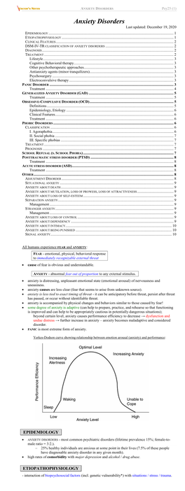 ANXIETY DISORDERS Psy25 (1)