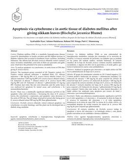 Apoptosis Via Cytochrome C in Aortic Tissue of Diabetes Mellitus After