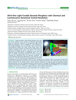 All-In-One Light-Tunable Borated Phosphors with Chemical And