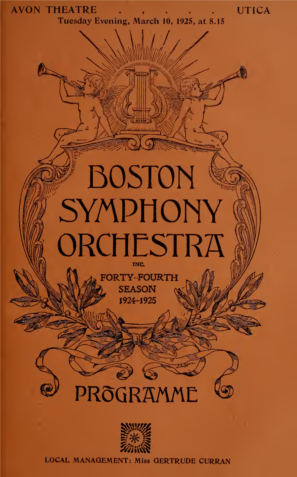 Boston Symphony Orchestra Concert Programs, Season 44,1924-1925, Trip