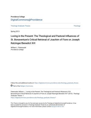 The Theological and Pastoral Influences of St. Bonaventure's Critical Retrieval of Joachim of Fiore on Joseph Ratzinger/Benedict XVI