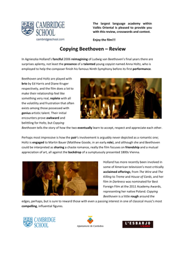 Copying Beethoven – Review