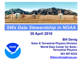 Space Weather Data Stewardship in NOAA