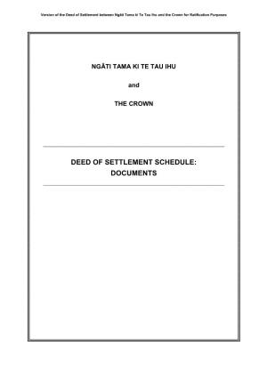 Deed of Settlement Schedule: Documents ______