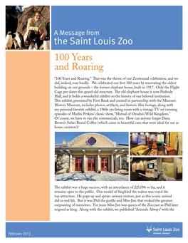 The Saint Louis Zoo 100 Years and Roaring