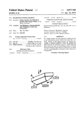 United States Patent (19) 11, 3,877,705 Joschko Et Al