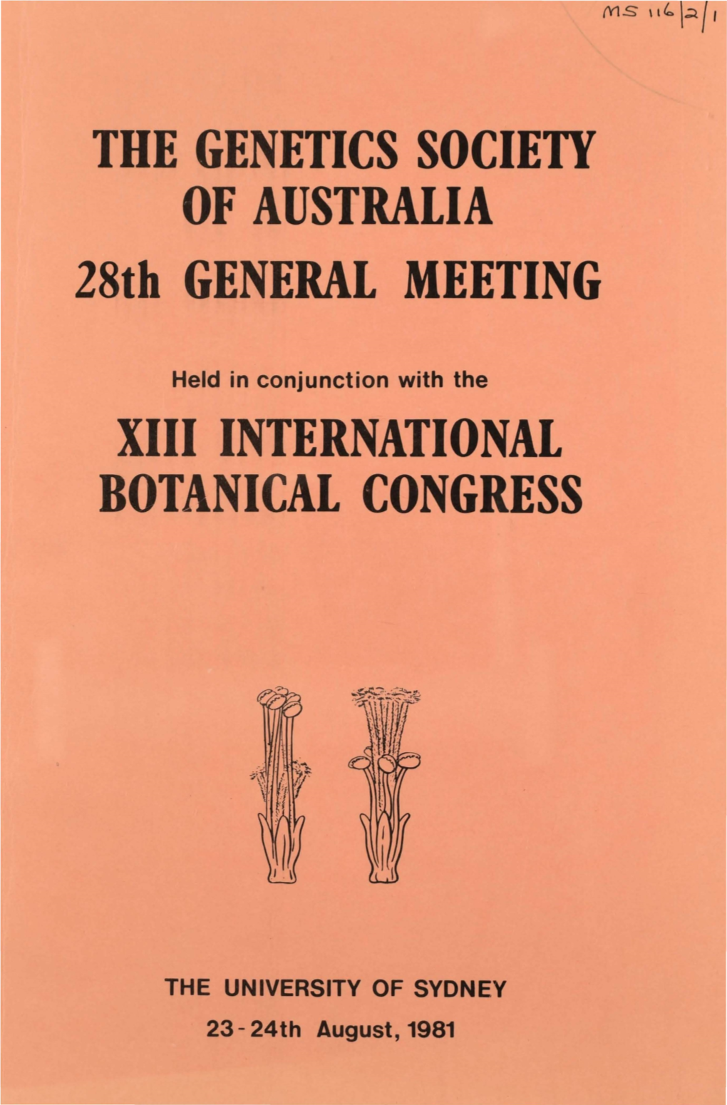 28Th General Meeting Sydney – 1981