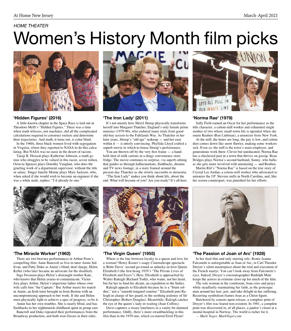 Women's History Month Film Picks