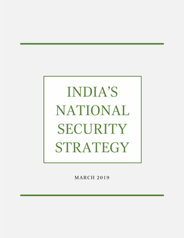 India's National Security Strategy