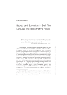 Beckett and Surrealism in Dalí: the Language and Ideology of the Absurd
