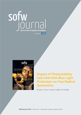 Impact of Photostability and UVA/UVA-Blue Light Protection On