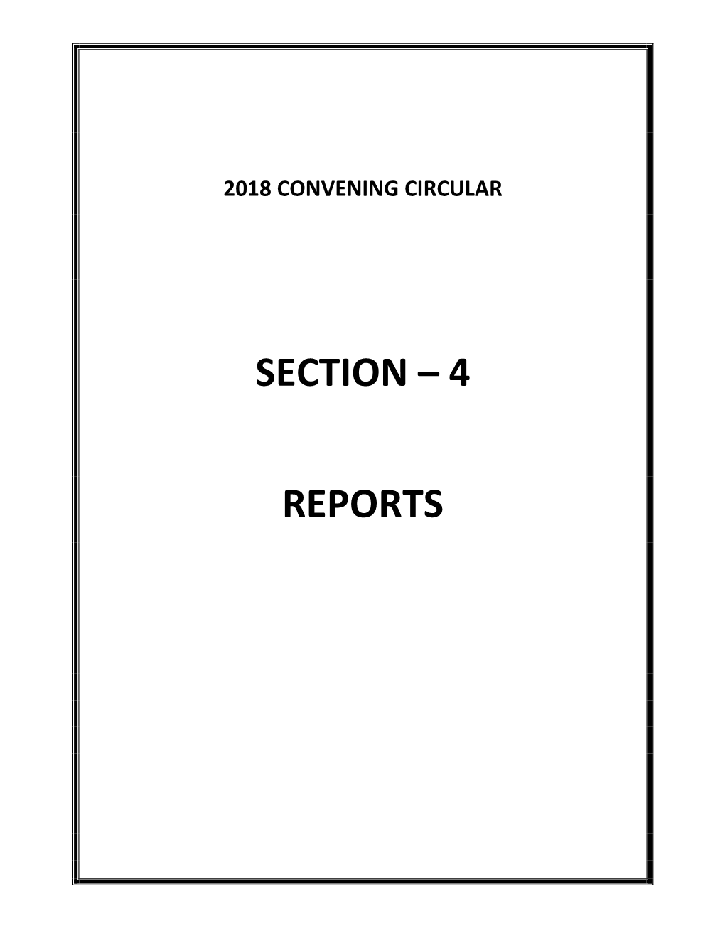 Section – 4 Reports