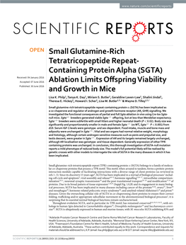 Small Glutamine-Rich Tetratricopeptide Repeat