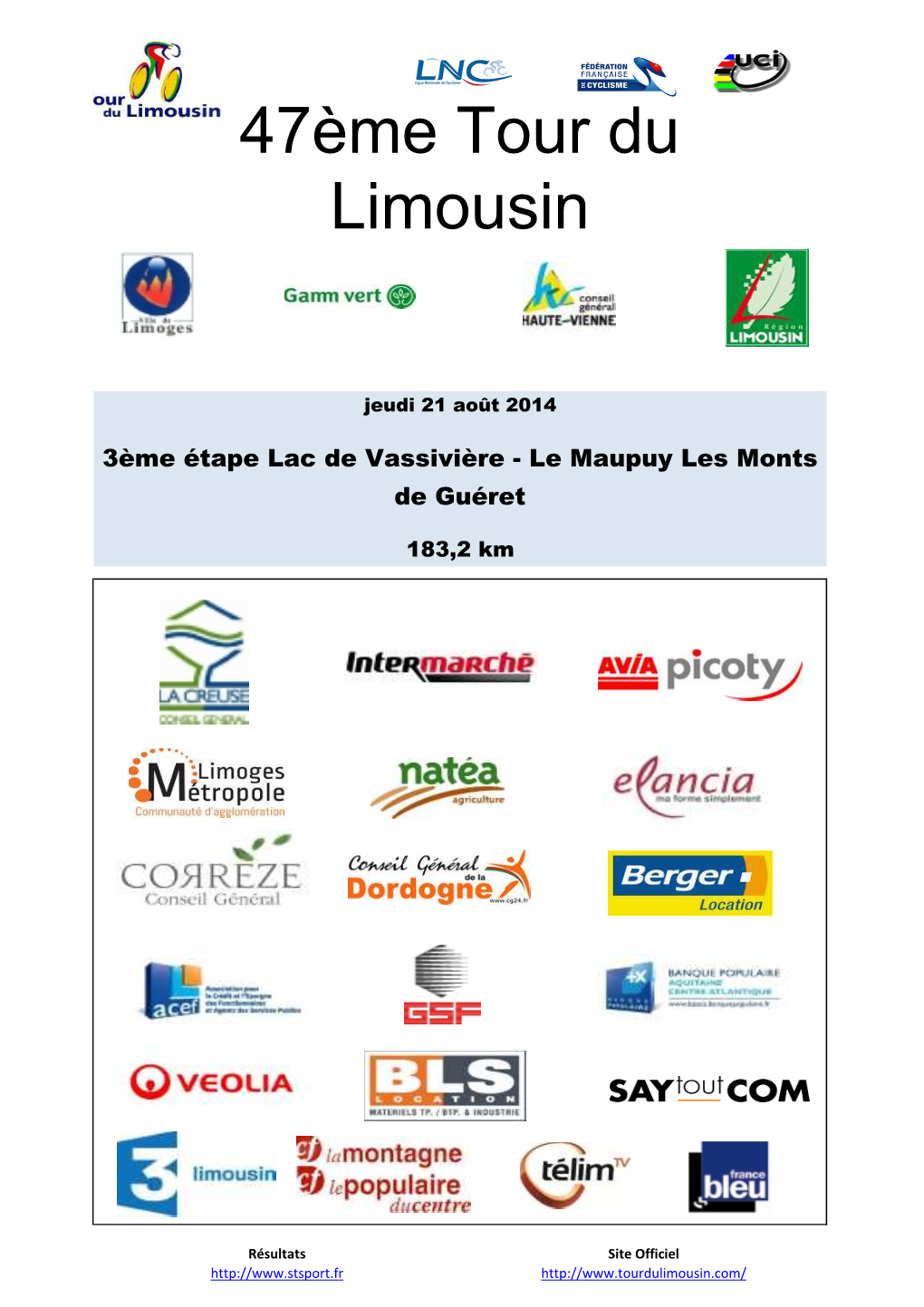 47Ème Tour Du Limousin