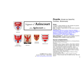 Seigneurs D' Azincourt