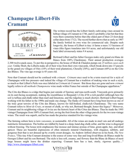 Champagne Lilbert-Fils Cramant