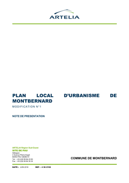 Plan Local D'urbanisme De Montbernard