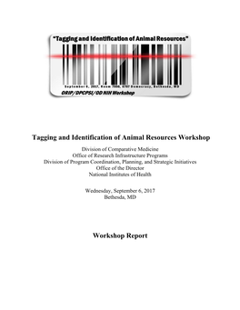 Tagging and Identification of Animal Resources Workshop Report September 6, 2017