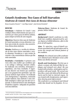Cotard's Syndrome: Two Cases of Self-Starvation