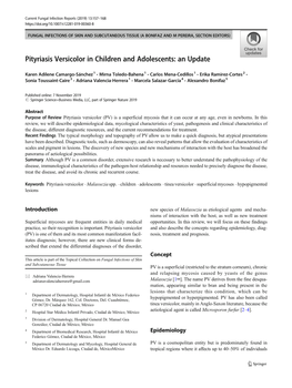Pityriasis Versicolor in Children and Adolescents: an Update