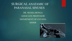 Surgical Anatamic of Paranasal Sinuses