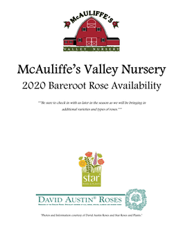 Mcauliffe's Valley Nursery