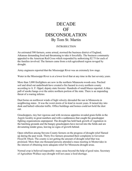 DECADE of DISCONSOLATION by Tom St