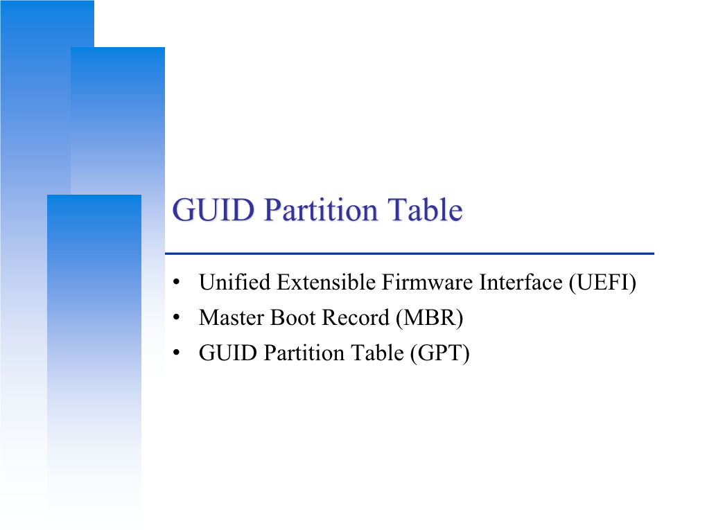 GUID Partition Table