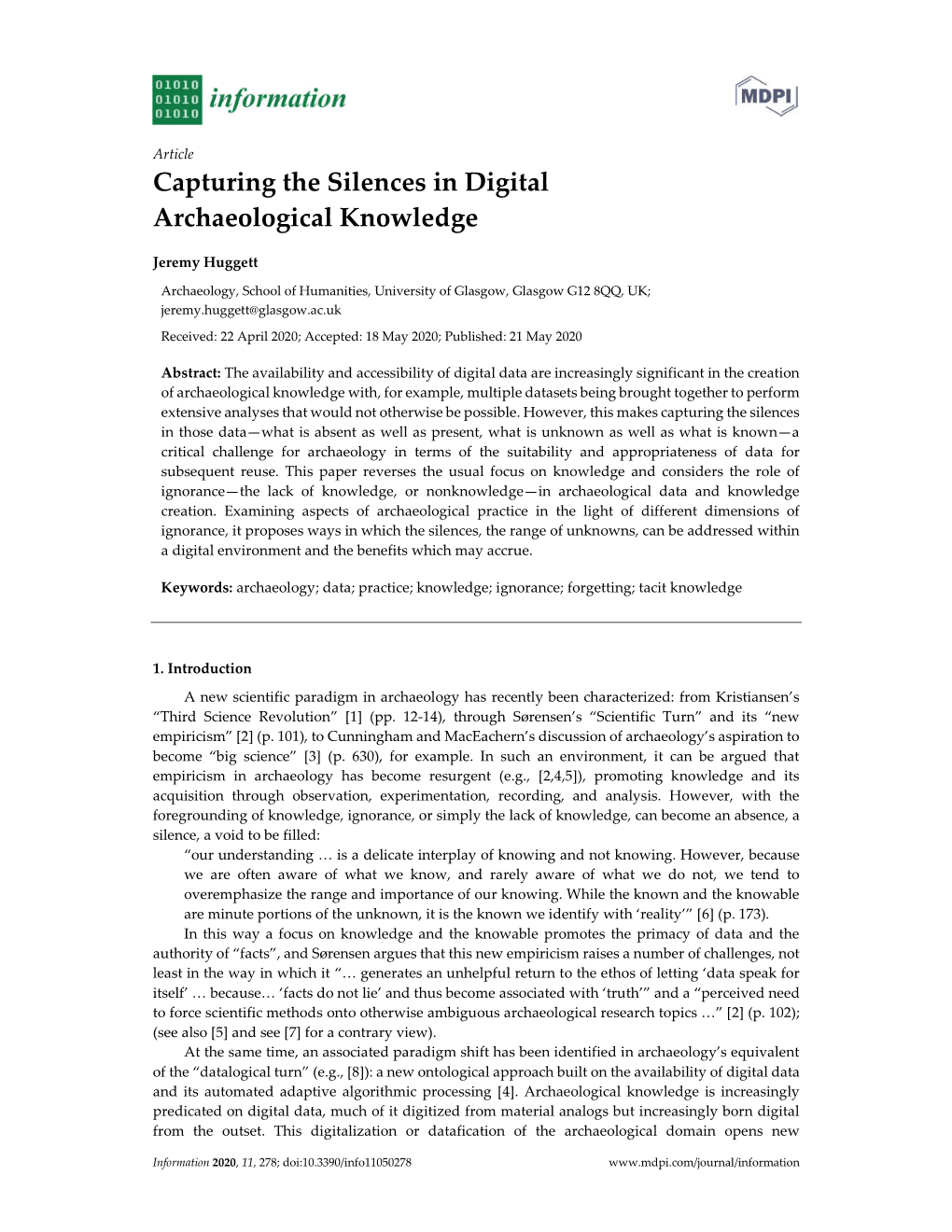 Capturing the Silences in Digital Archaeological Knowledge