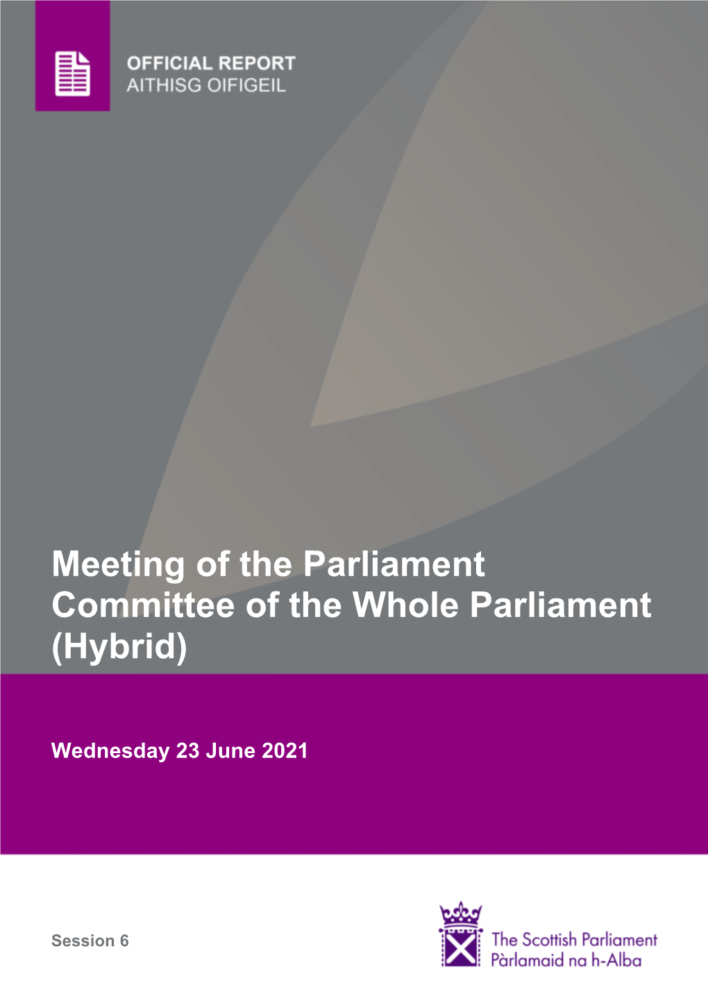 Official Report Or by Ministers