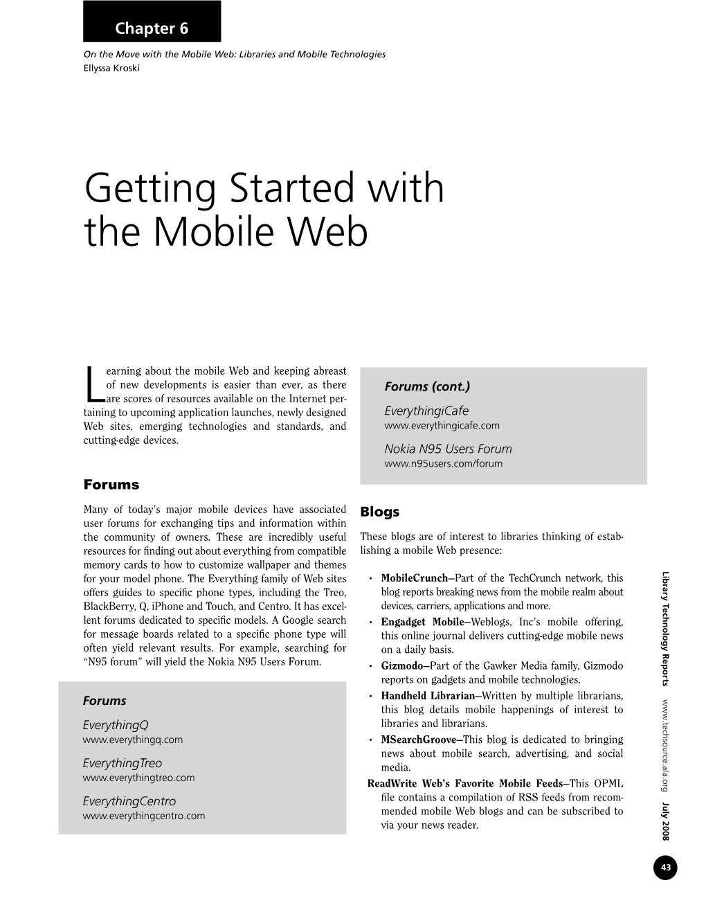 Getting Started with the Mobile Web