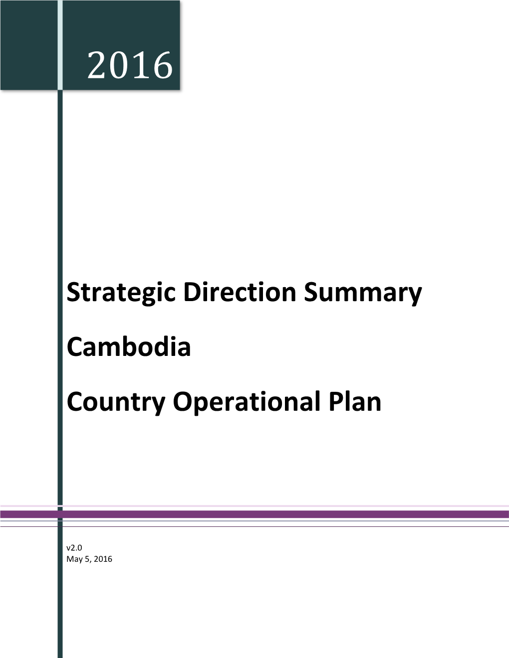 Cambodia Country Operational Plan