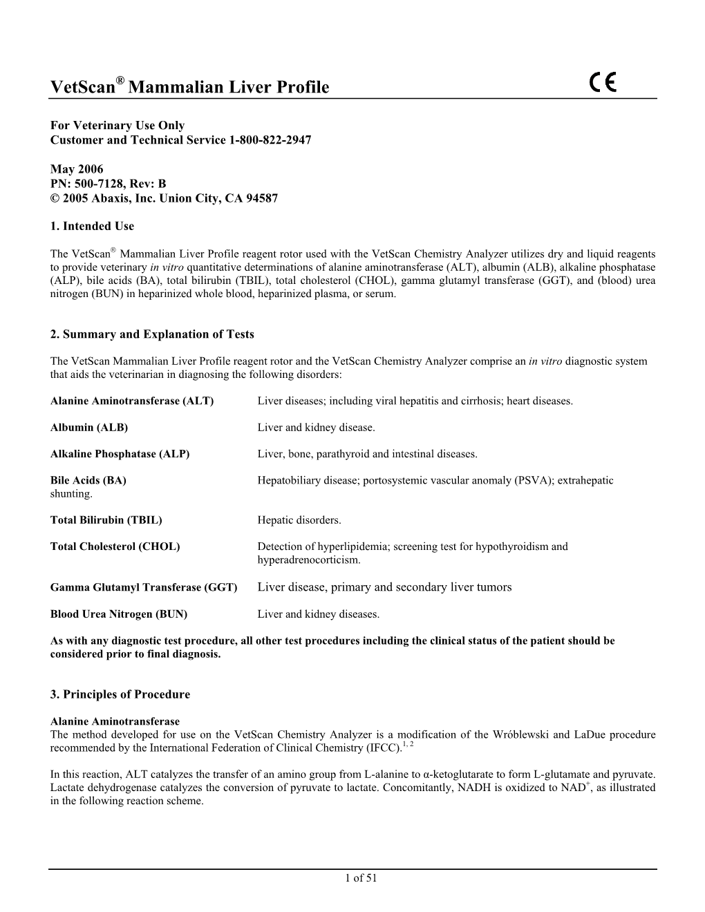 Vetscan Mammalian Liver Profile