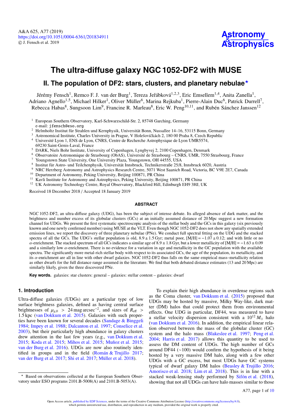 The Ultra-Diffuse Galaxy NGC 1052-DF2 with MUSE II