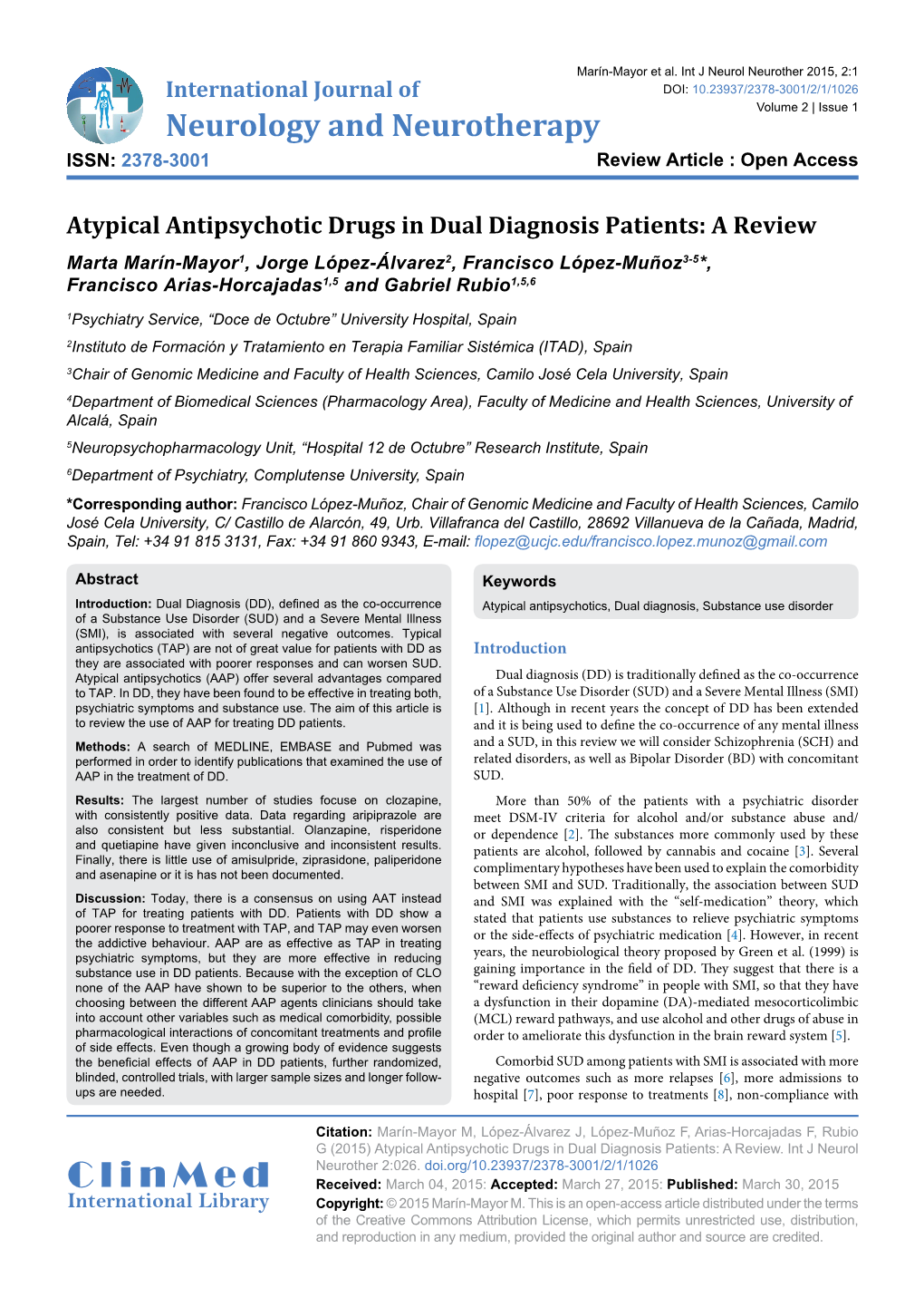 Atypical Antipsychotic Drugs in Dual