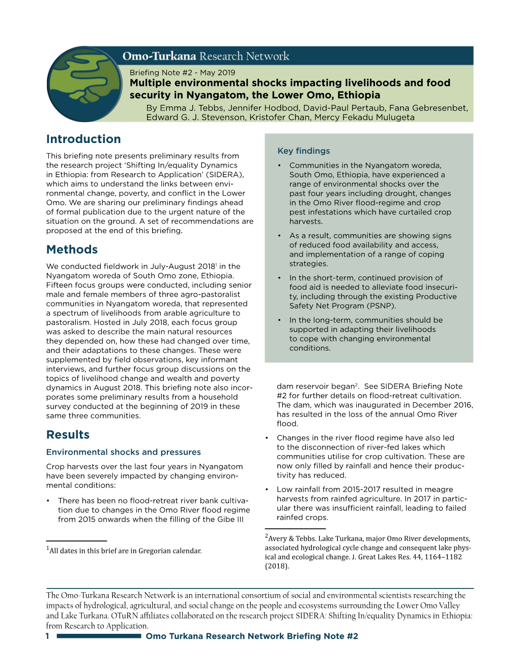 Oturn Briefing Note #2: Multiple Environmental Shocks Impacting Livelihoods and Food Security in Nyangatom, the Lower