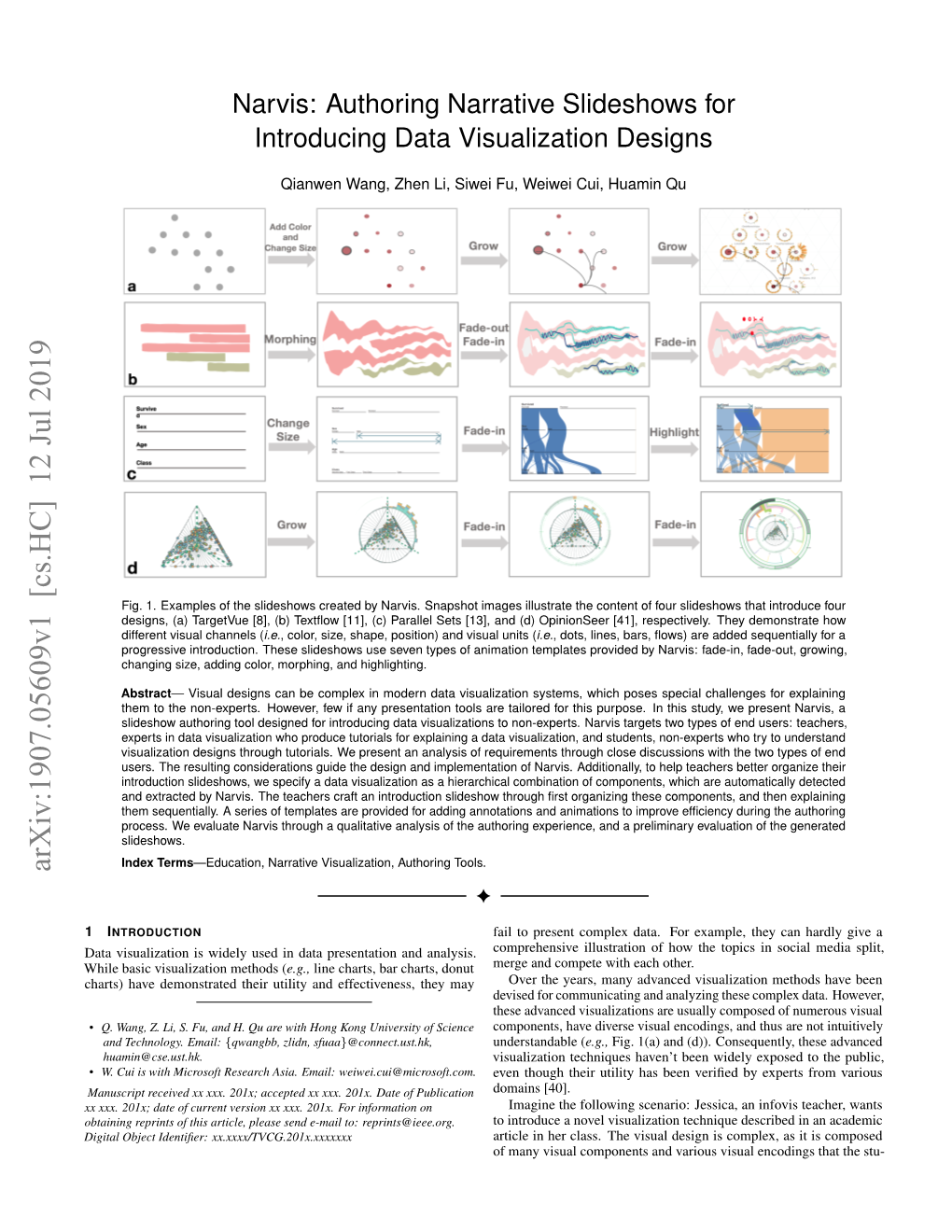 Authoring Narrative Slideshows for Introducing Data Visualization Designs