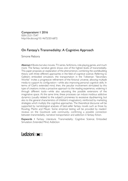 On Fantasy's Transmediality: a Cognitive Approach