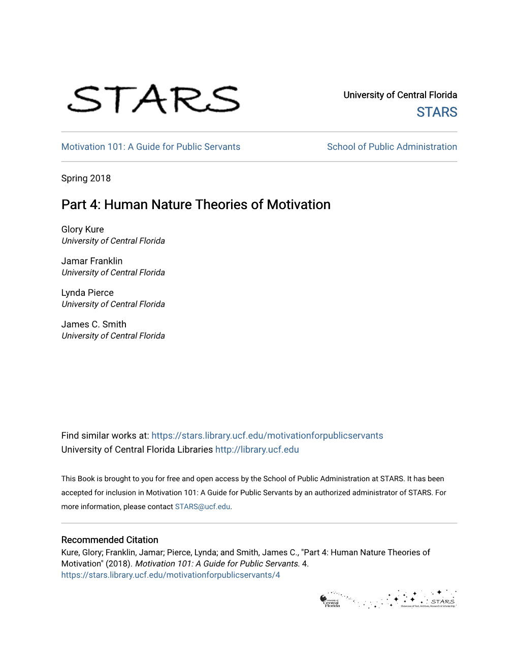 Human Nature Theories of Motivation