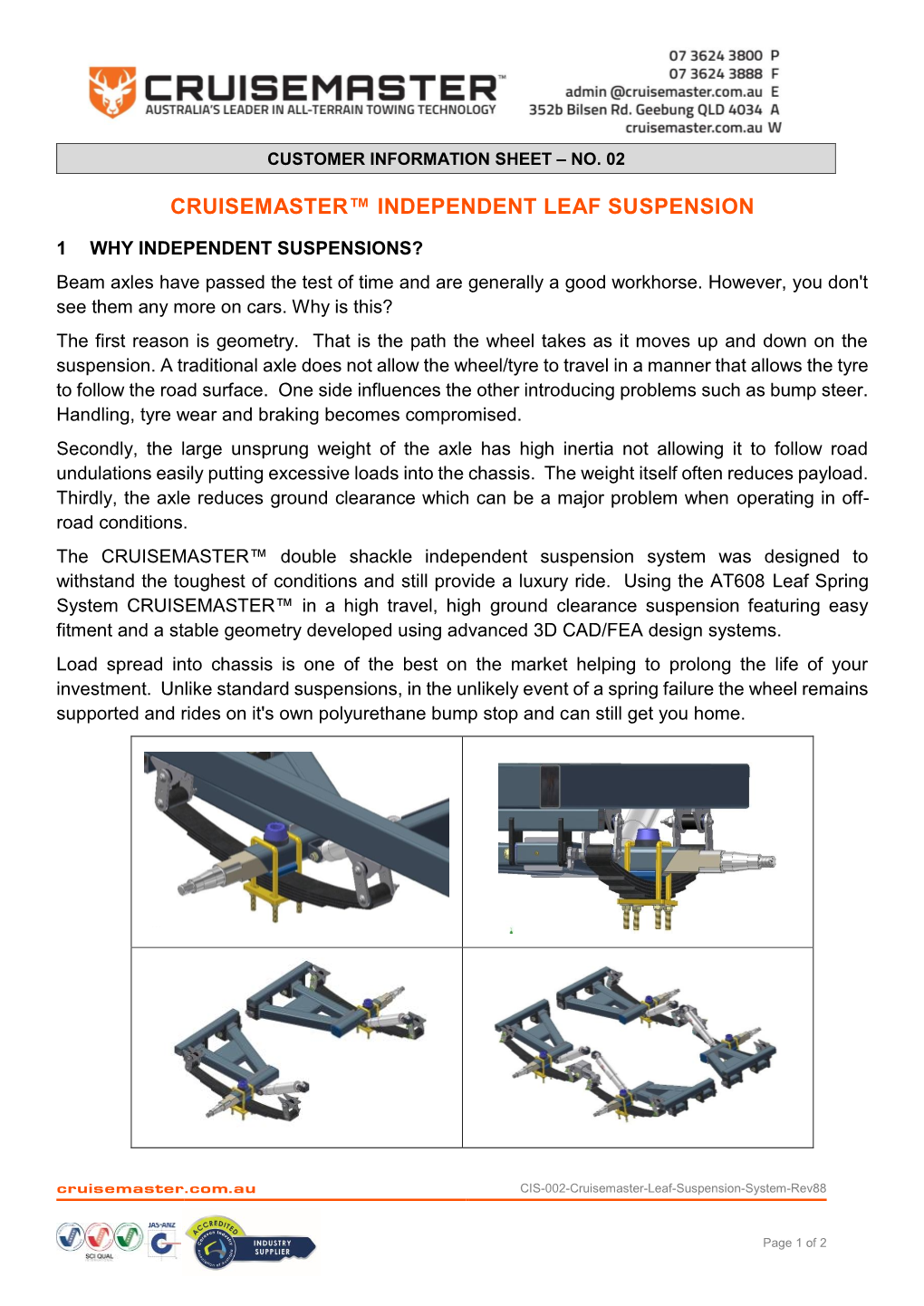 Cruisemaster Leaf Independent Suspension